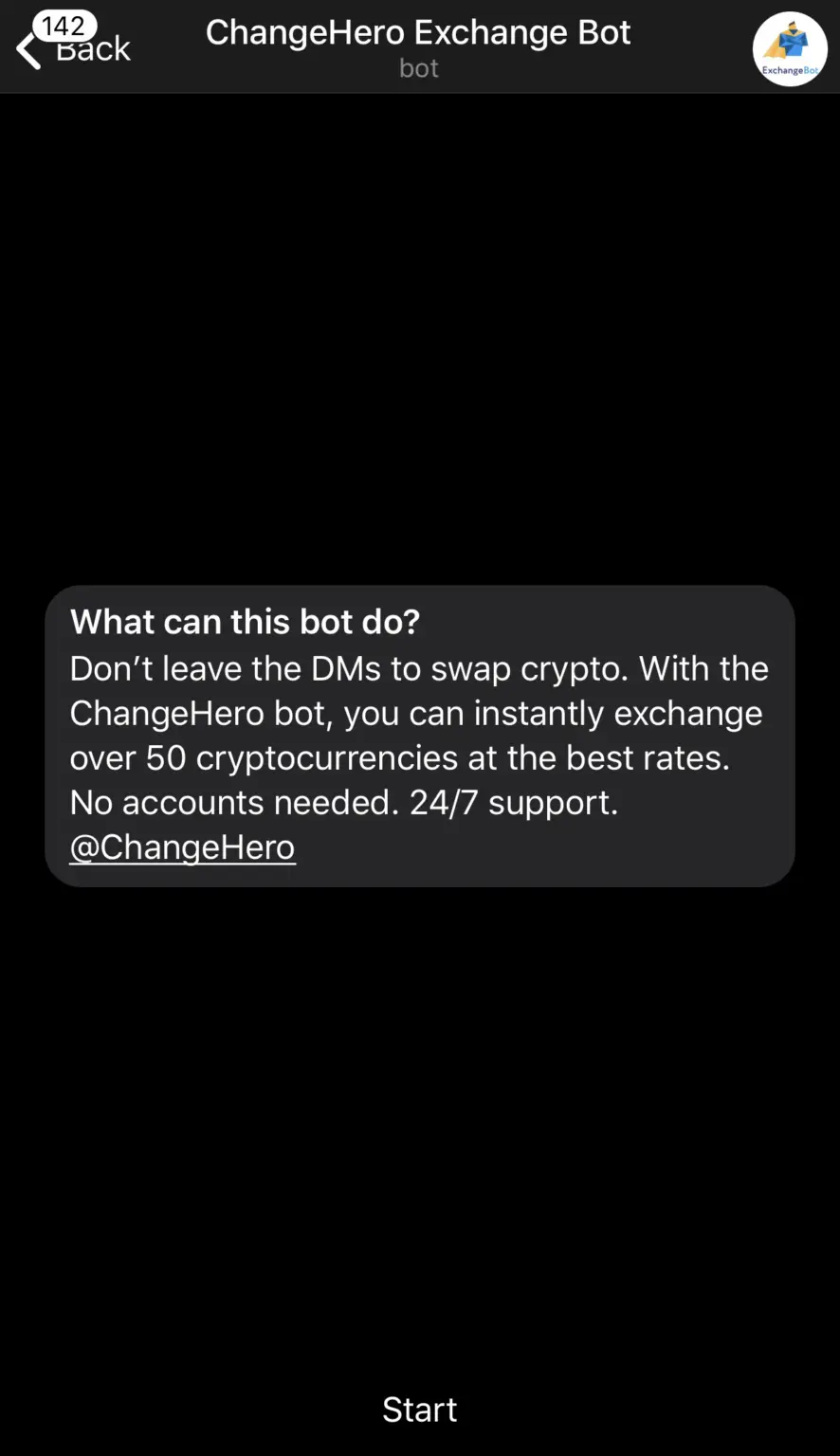ChangeHero Exchange Bot