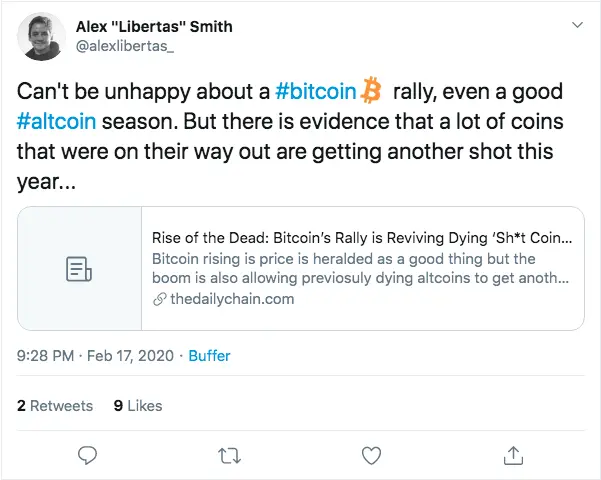 Twitter user @alexlibertas_ about the altcoin season 2020