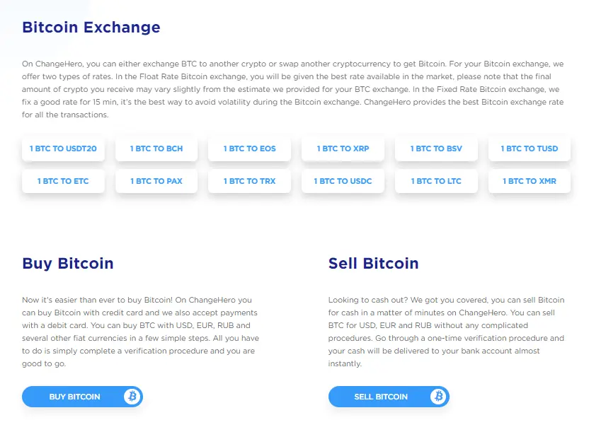 Now you can find the most popular pairs or shortcuts to buy and sell pages on the dedicated page, as well as the Bitcoin price change — all on one page.