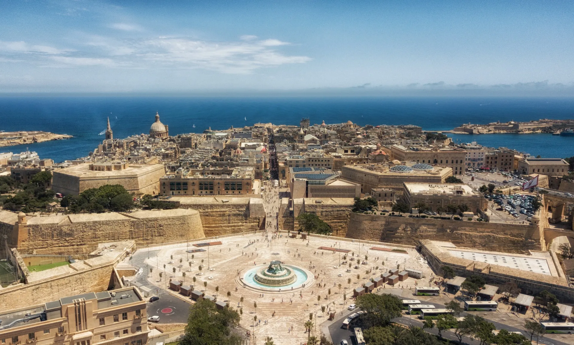 landscape view of valletta