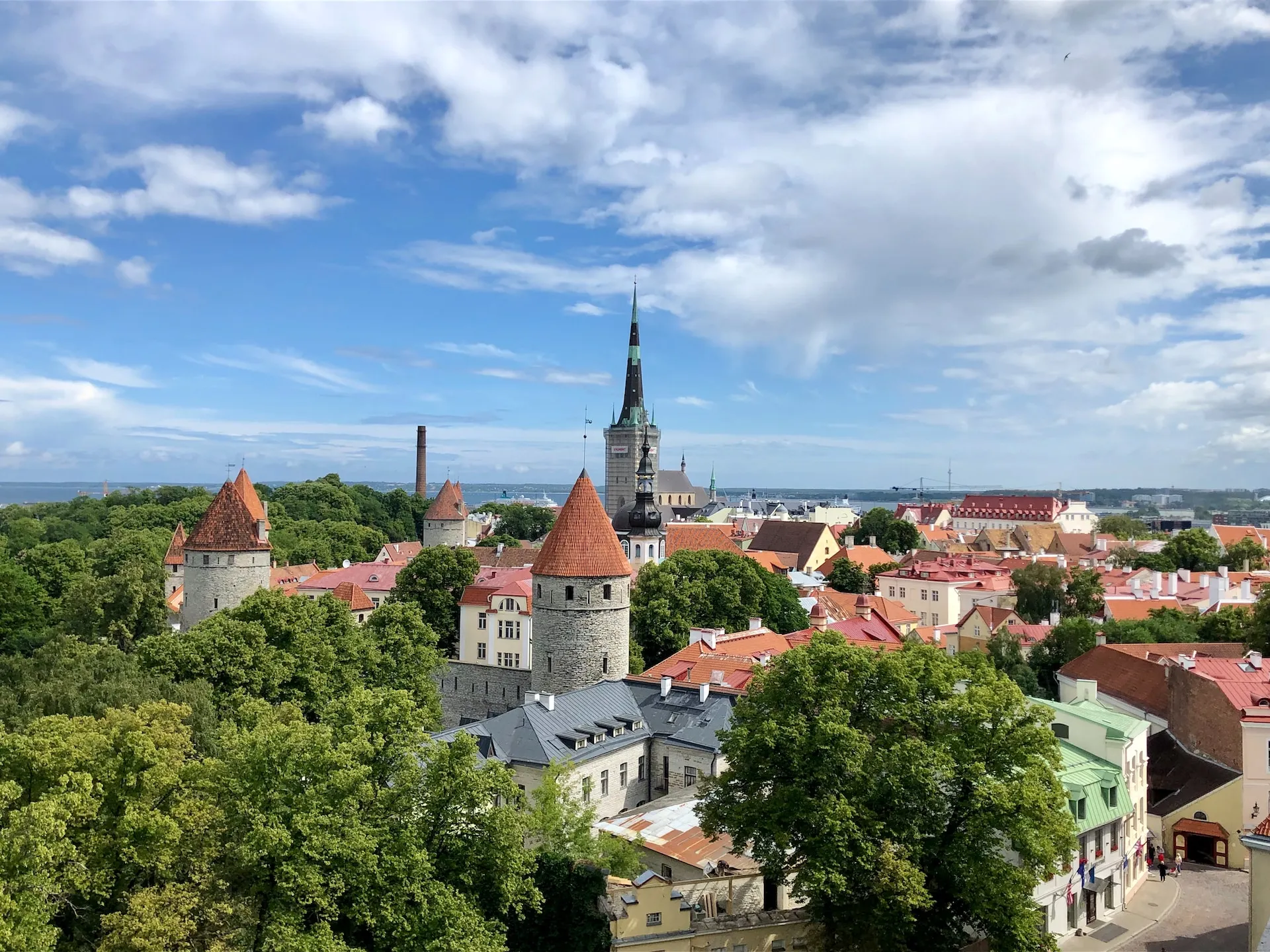 landscape view of tallinn old city