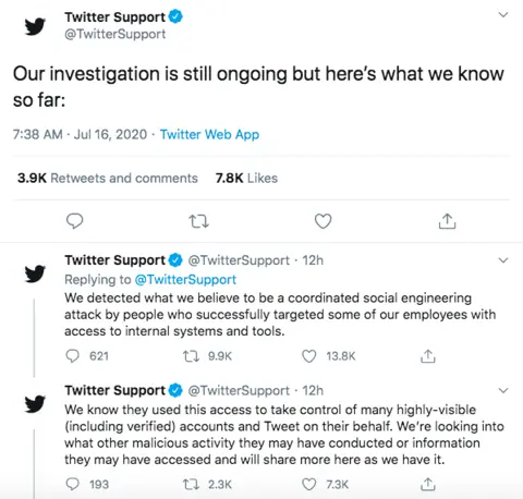 Twitter Support about the recent hack