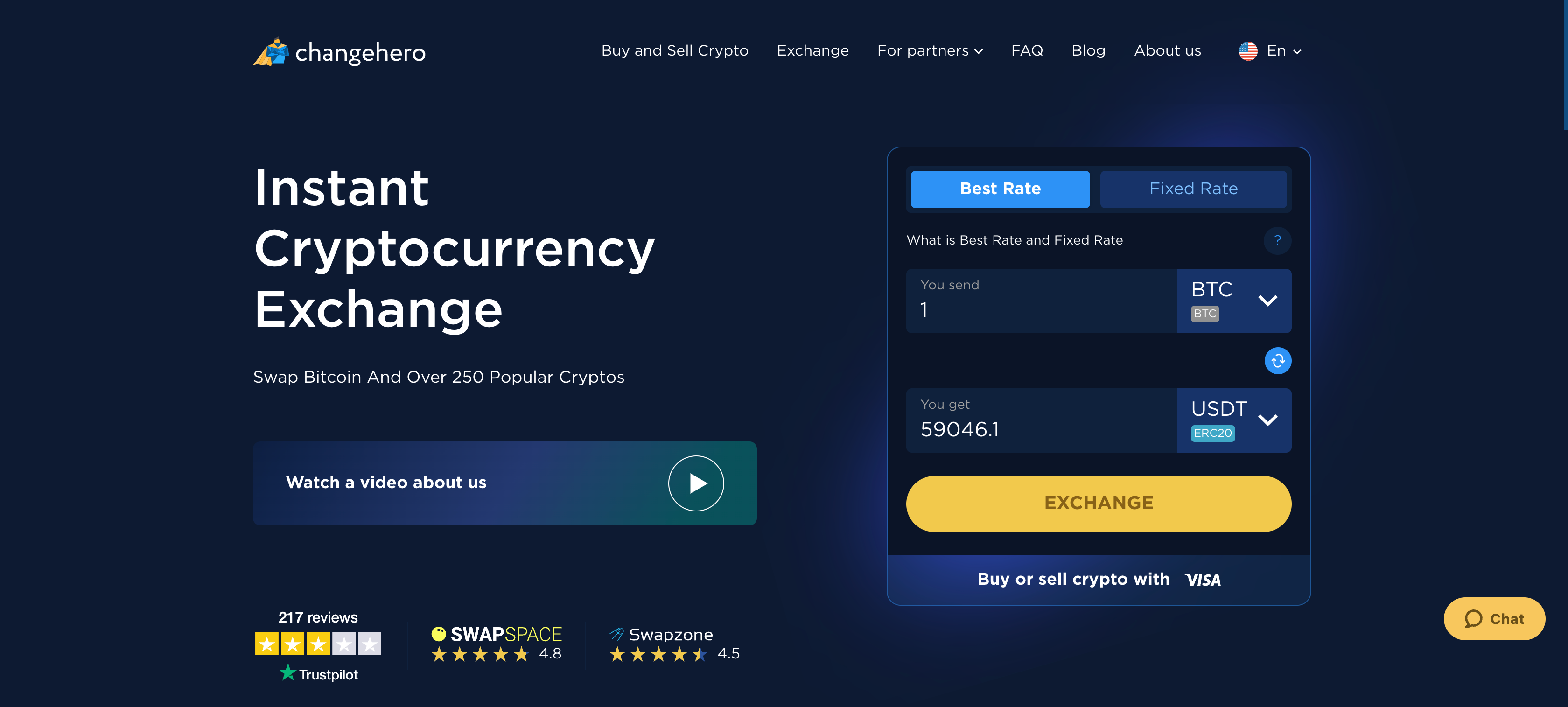 changehero home page