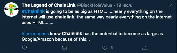 твит chainlink