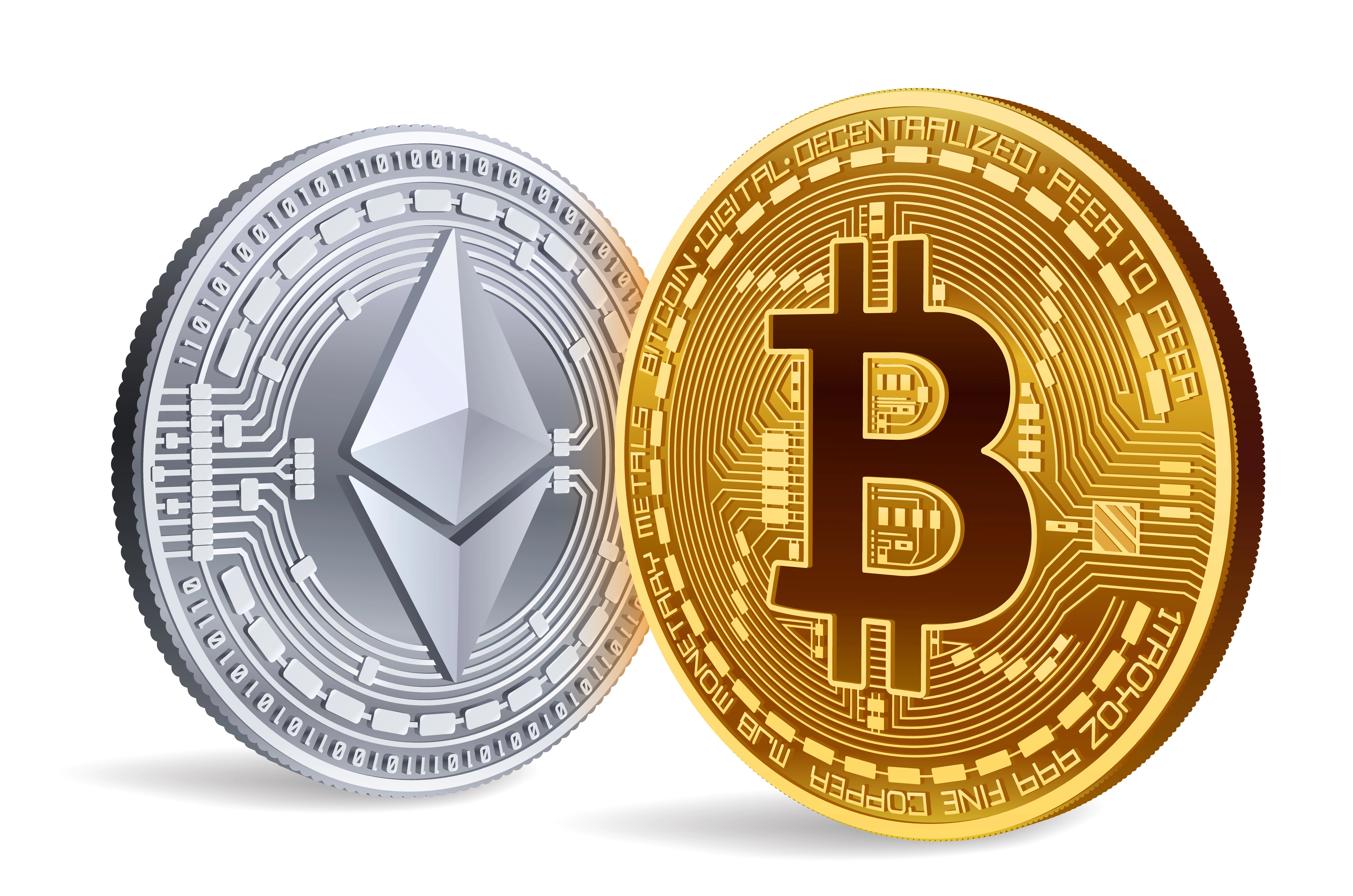 ethereum and bitcoin coins